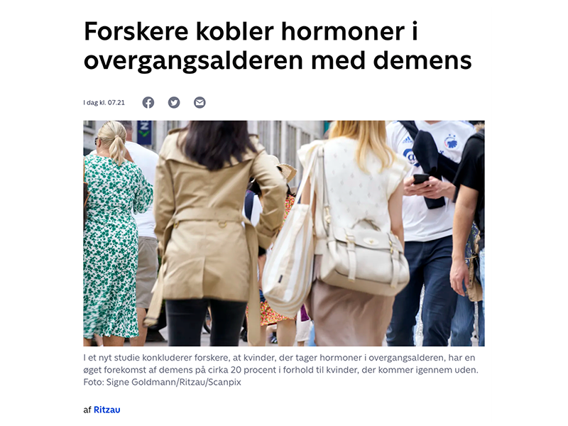 Anna Bogdanova - Forskere kobler hormoner i overgangsalderen med demens 